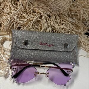 Silver Sunglasses with Lavender Lenses